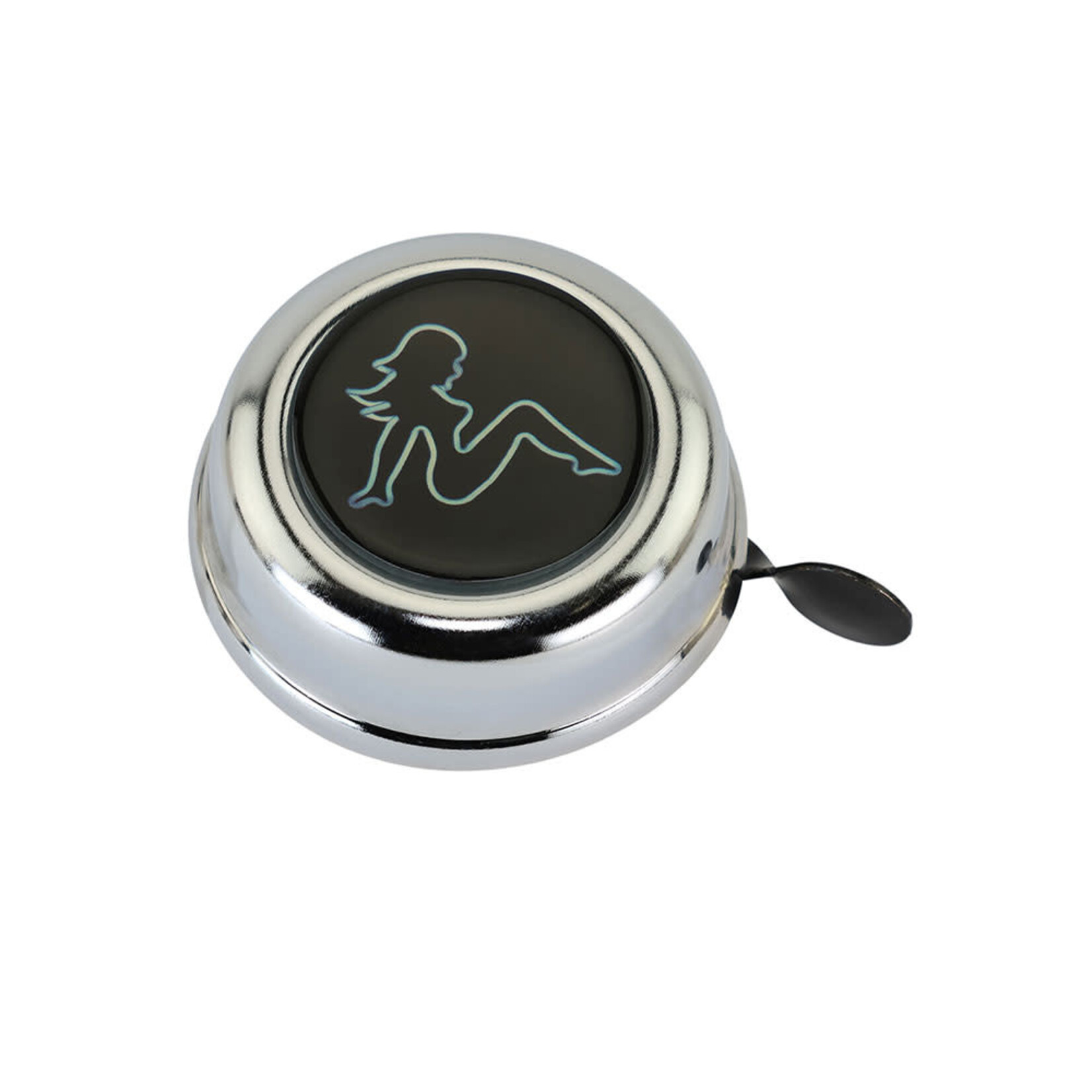 F&R Cycle Bicycle Bell Nudflap Girl 634 Chrome.