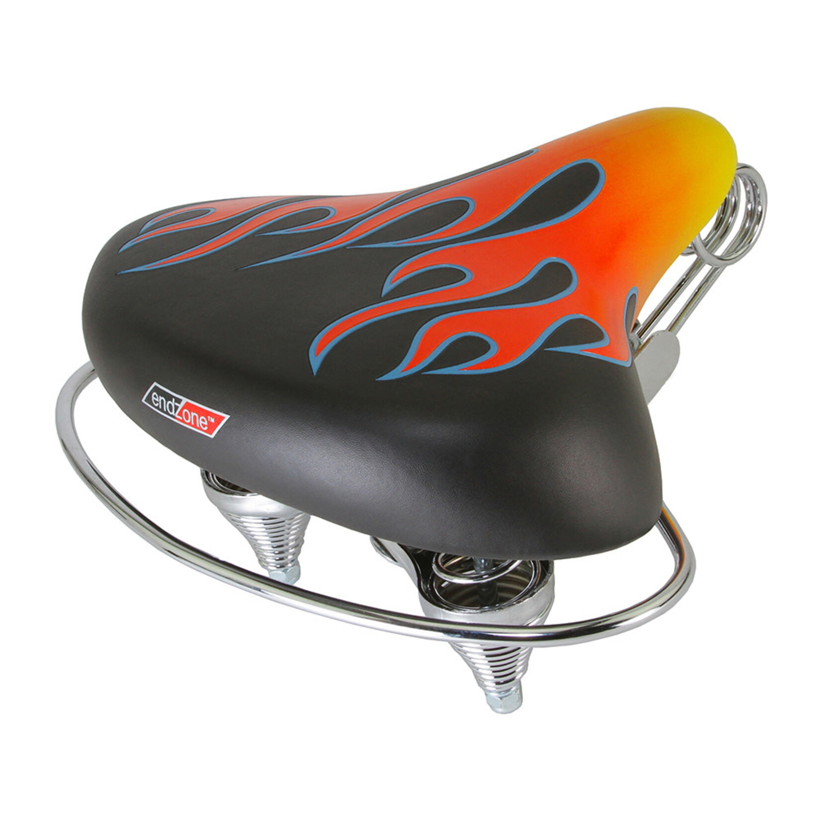 F&R Cycle Beach Cruisers Saddle Web Spring Flames.