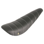 F&R Cycle 20 Stitched Banana Saddle Vinyl All Black White/Stitch.