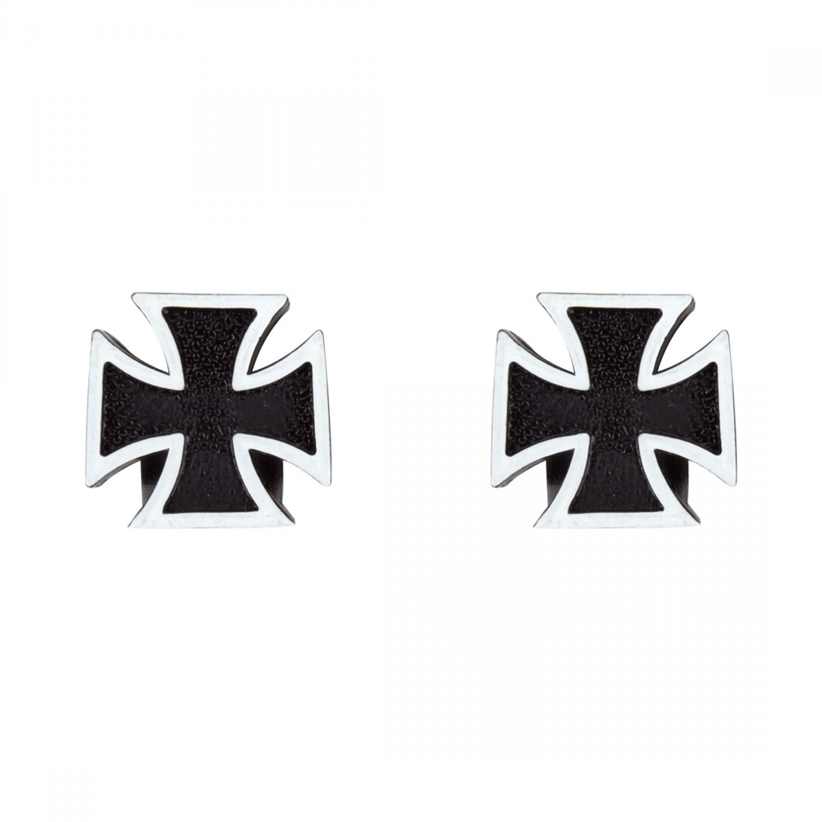 TRIK TOPZ VALVE CAPS TRIKTOPZ IRON-CROSS BLK 1pr/PK