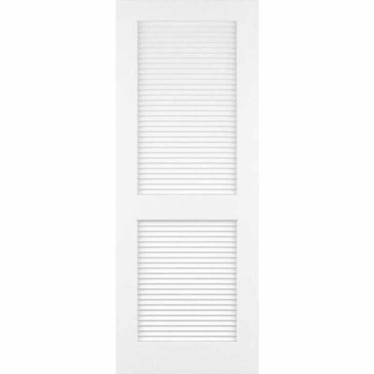 Louvered Solid Manufactured Wood Standard Door Finish: Natural Wood, Size: 30" x 80"