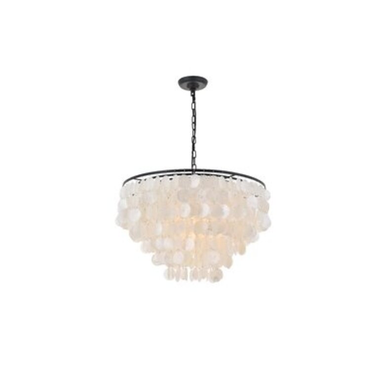 Arceneaux 6 - Light Unique / Statement Tiered Pendant Finish: Black