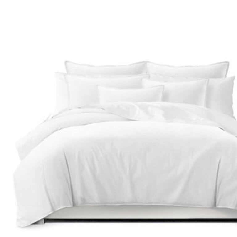 Elbasan White Super Queen Comforter & 2 Pillow Shams Set Size: King Comforter + 2 Standard Shams