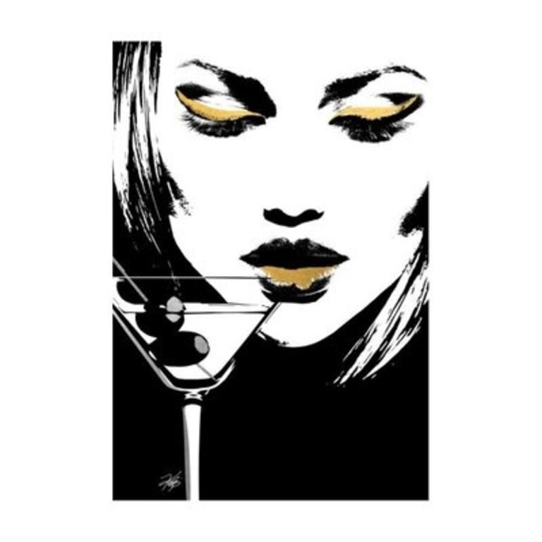 Glam Rock V by Kelli Ellis - Painting on Canvas Format: Glass Coat, Size: 44" H x 30" W