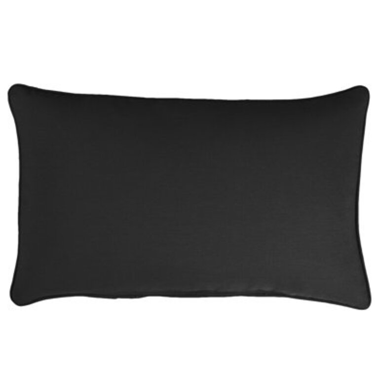 Annata Sunbrella® Lumbar Rectangular Indoor/Outdoor Pillow Cover & Insert Color: Black