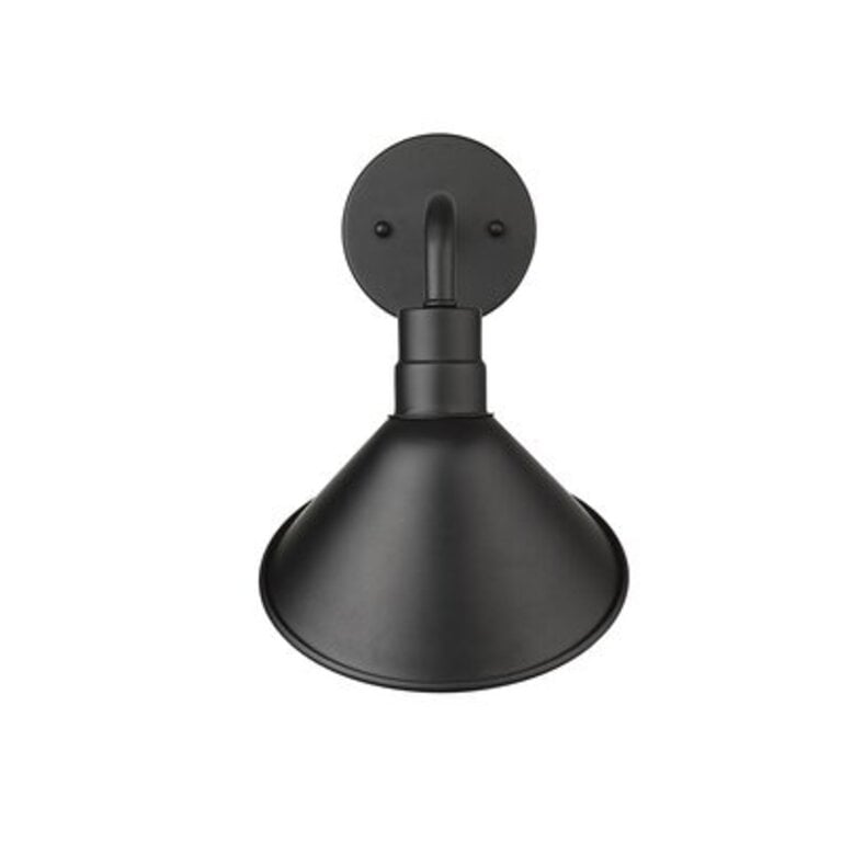 Jorgenson Matte Black 1 - Bulb Outdoor Barn Light Size: 8" H x 12.5" W x 12.25"D