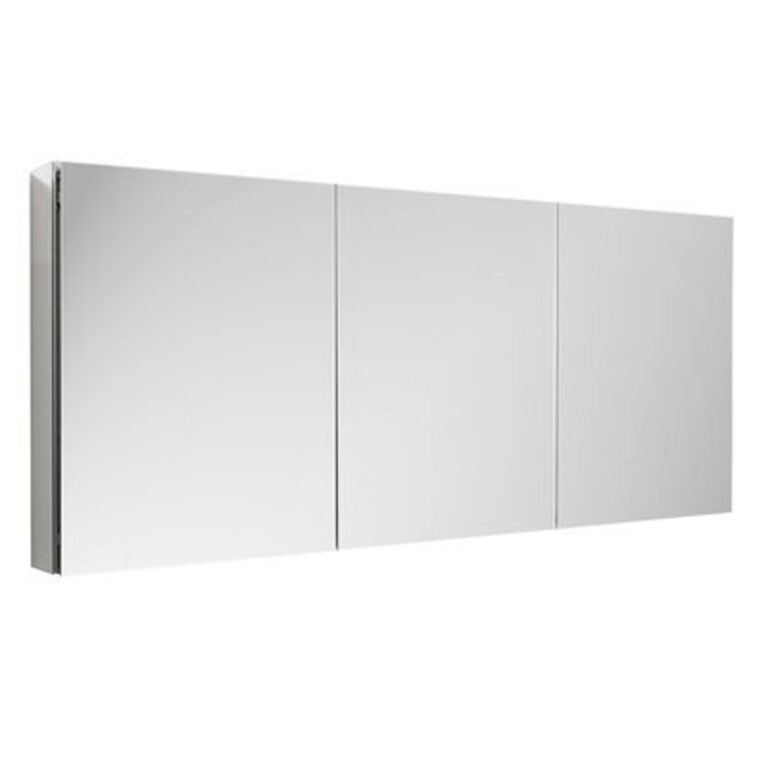 Lecroy Ebern Designs 59" W x 36" H x 5" D Recessed/Surface Mount Rectangular Frameless Medicine Cabinet Size: 36" H x 59" W x 5" D