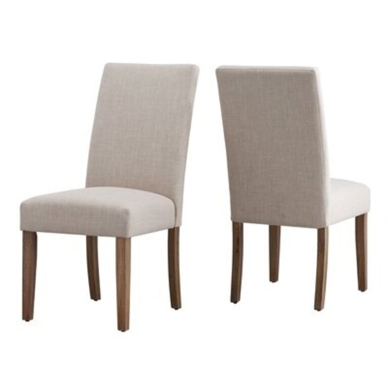 Burbury Linen Upholstered Dining Chair in Light Beige