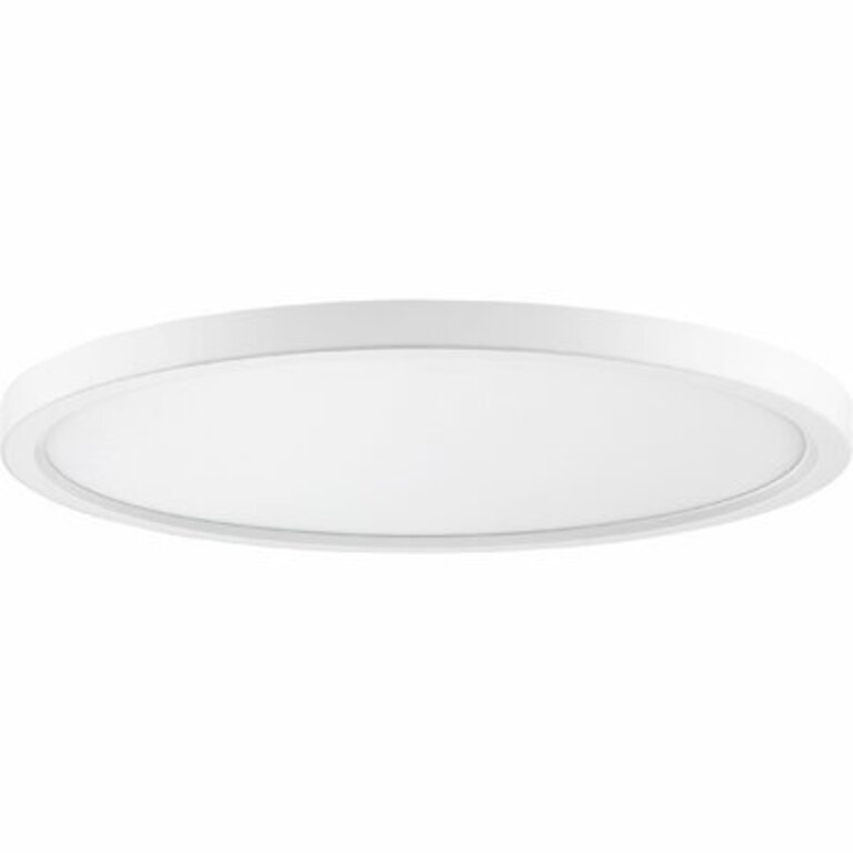 Naquin 1-Light LED Flush Mount Fixture Finish: White Lustre, Size: 1" H x 11" W x 11" D