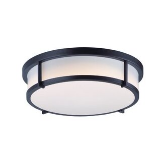 Aura 3 -Light 17" Unique Flush Mount Fixture Finish: Black