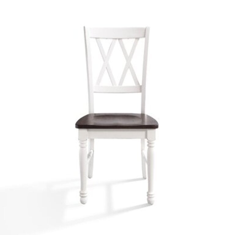 Ashwell Cross Back Side Chair Color: Distressed White