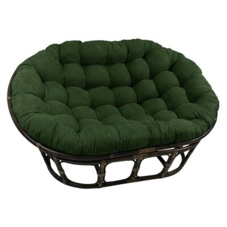 Papasan Premium Indoor Lounge Chair Cushion Cushion Color: Hunter Green, Size: 65" W x 48" D