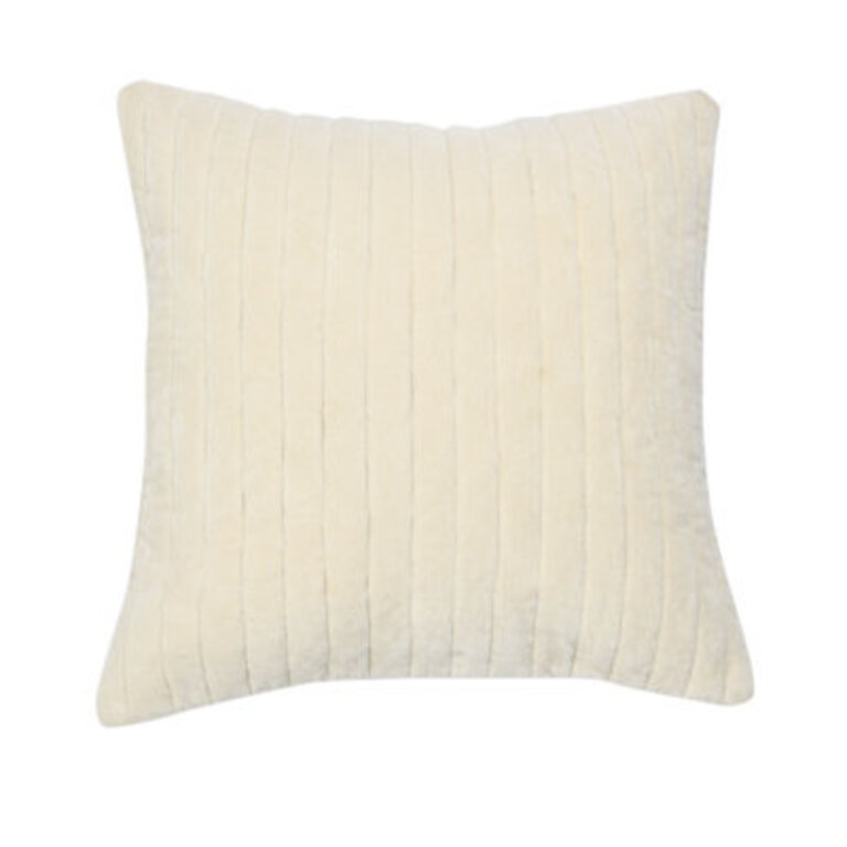 Dakotai Velvet Throw Square Pillow Color: White, Fill Material: Polyester/Polyfill