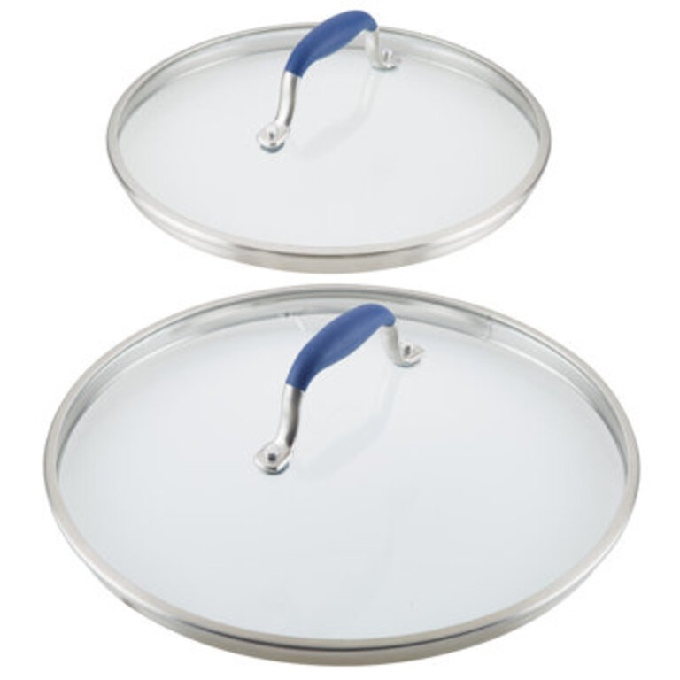 Anolon Advanced Home Glass Lid Set, 10 Inch And 12 Inch, 2-Piece Color: Blue