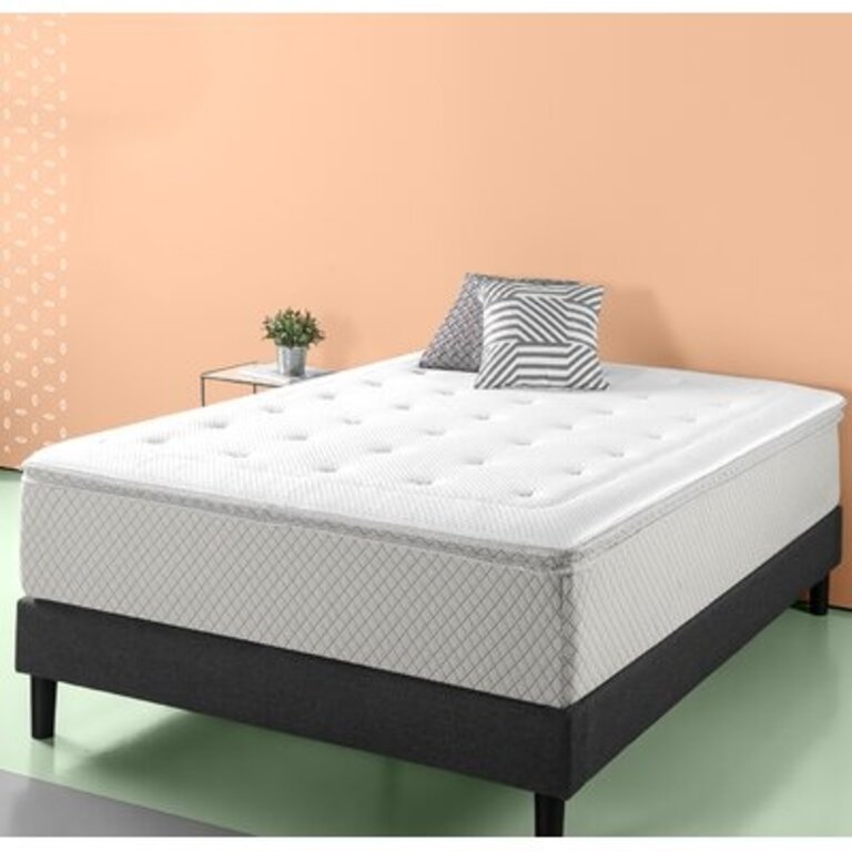 Alan Memory Foam Green Tea Infused Mattress Pad Bed Size King