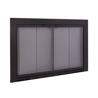 Symple Stuff Pivoine Collection Fireplace Glass Door Size: 29.5" H x 40" W x 1" D