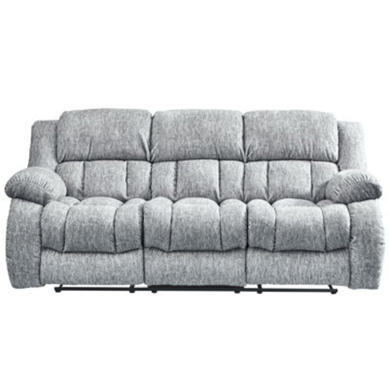 Grovetown 88'' Pillow Top Arm Reclining Sofa Fabric Gray 100