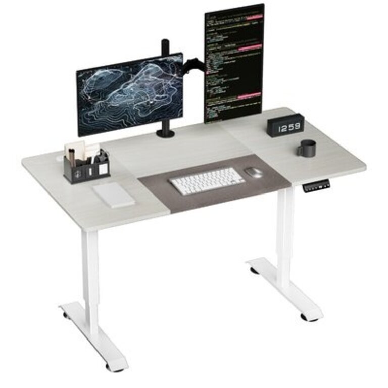Goodson Height Adjustable Standing Desk Color White Wayfair Outlet