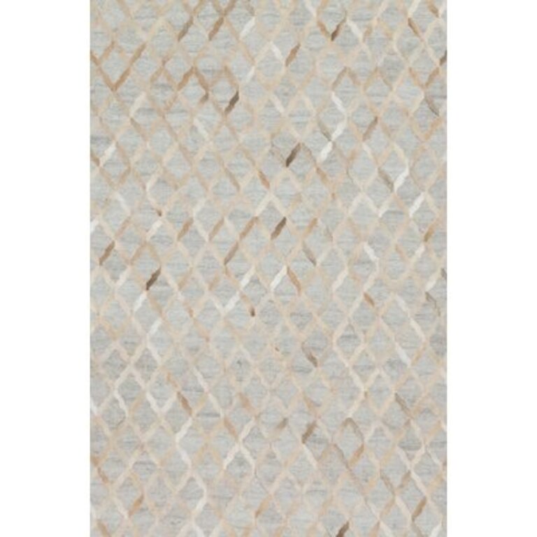 Dorado Geometric Handmade Cowhide Gray/Sand Area Rug Rug Size: Runner 2'6" x 8'