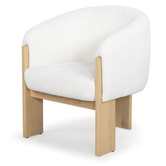 Lauricella Barrel Back Dining Chair Upholstery Color: Ivory