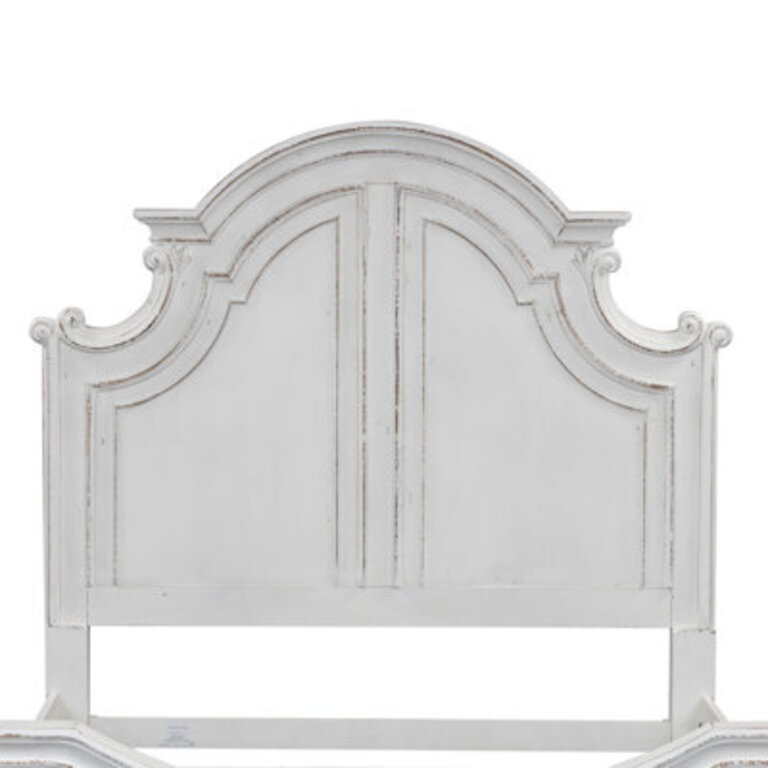 Colchester Solid Wood Panel Headboard Size: Queen, Color: Off White