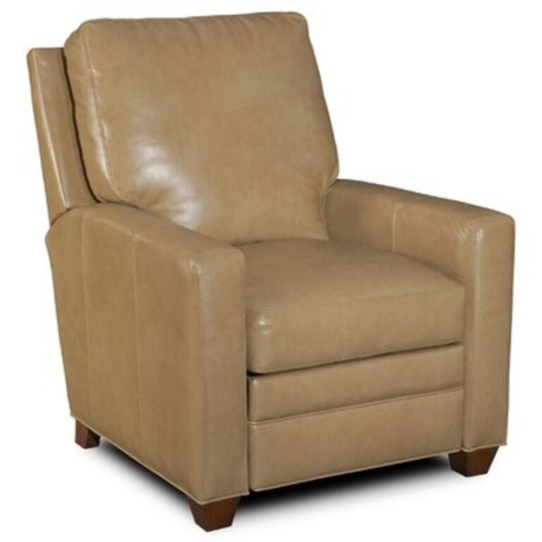 Hanley 32" Wide Genuine Leather Power Standard Recliner Body Fabric: Aline Fumo 8312, Leg Color: New Classiques, Nailhead Detail: No Nailhead