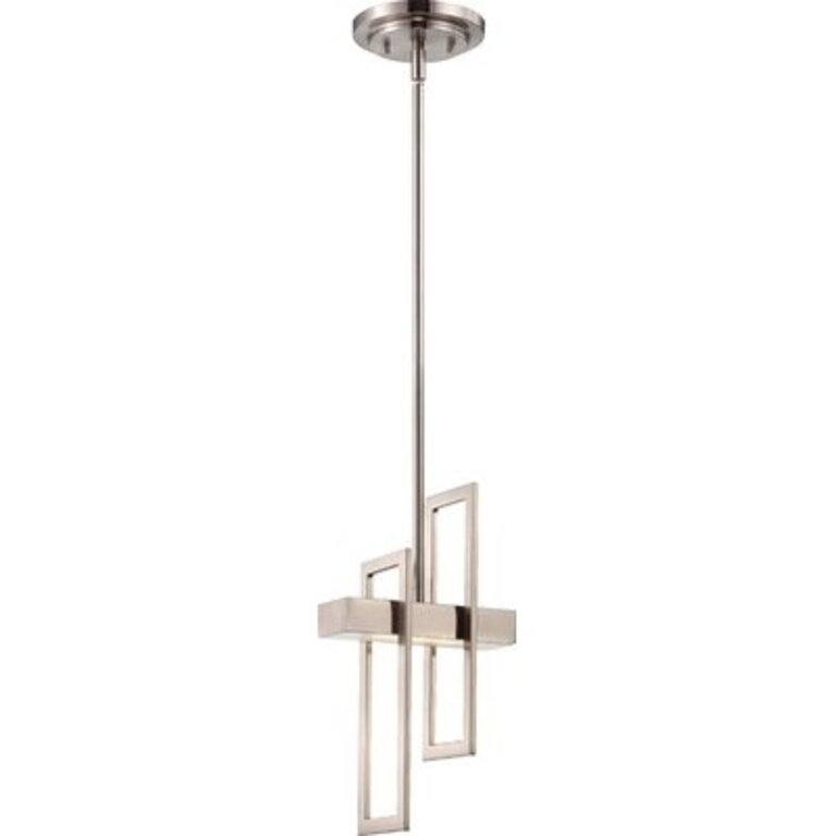 Follen 1-Light Single Geometric LED Pendant Finish: Brushed Nickel