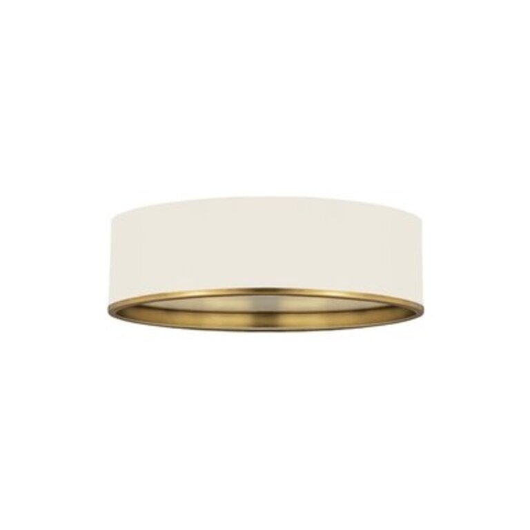Cahaba 4 - Light 20.25'' Shaded Bowl Flush Mount Shade Color: White