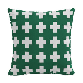 Dema Indoor/Outdoor Throw Pillow Size: 18" x 18", Color: Green