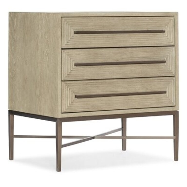 Cascade 3 - Drawer Nightstand in Light Brown