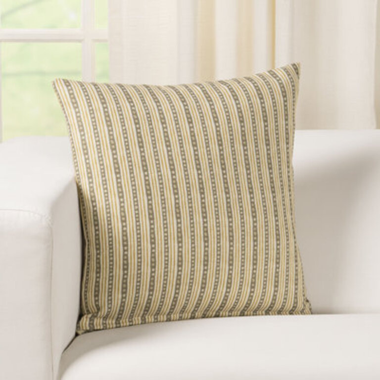Weatherford Striped Polyester Throw Pillow Color: Herb