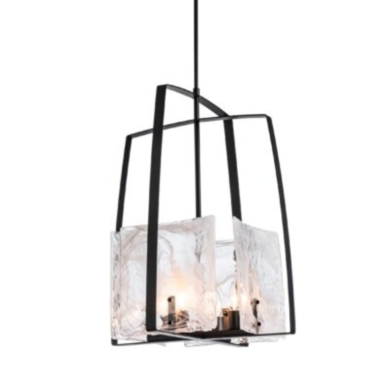 Arc 4 - Light Lantern Rectangle Chandelier Finish: Black