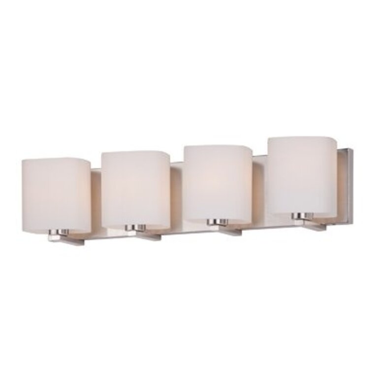 Aubepine 4-Light Dimmable Bath Bar Finish: Satin Nickel