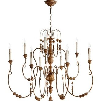 Solange 9 - Light Candle Style Classic Chandelier Finish: French Umber