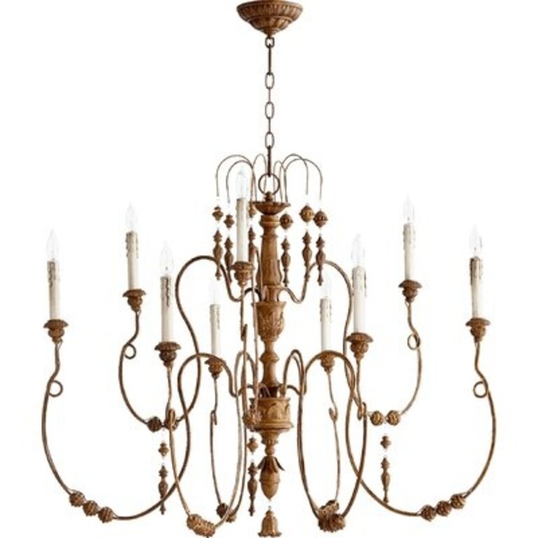 Solange 9 - Light Candle Style Classic Chandelier Finish: French Umber