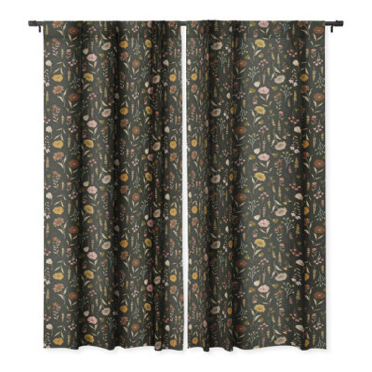 Deny Designs Avenie Cottage Garden V Blackout Window Curtain 50.0" X 63.0" 79520 Size per Panel: 50" W x 84" L