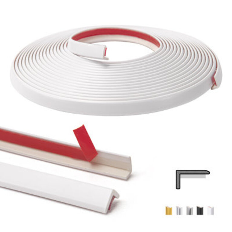 236.57'' L x 0.35'' W Tile Trim Color: White