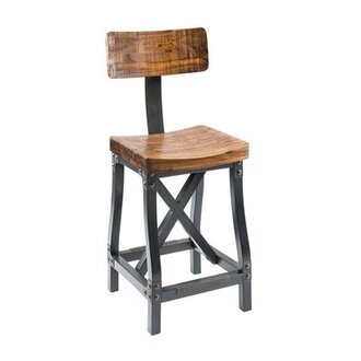 Lympsham Solid Wood Bar & Counter Stool Seat Height: Counter Stool (24.5" Seat Height), Seat Color/ Frame Color: Amber/Acacia