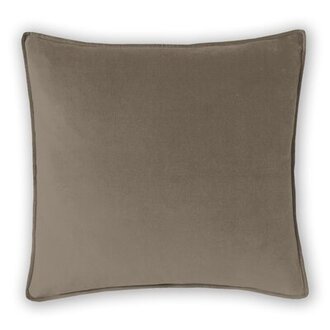 Alia Velvet Chocolate Square Pillow 24"X24" Color: Sable, Size: 24'' x 24''
