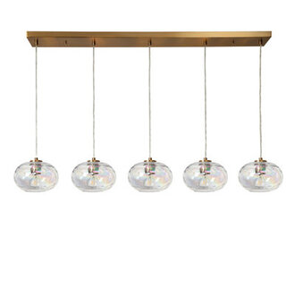 5-Light Linear Kitchen Island Oversized Pendant
