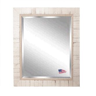 Benito Rectangle Wood Tuscan Wall Mirror Size: 32.5" H x 26.5" W, Finish: Ivory