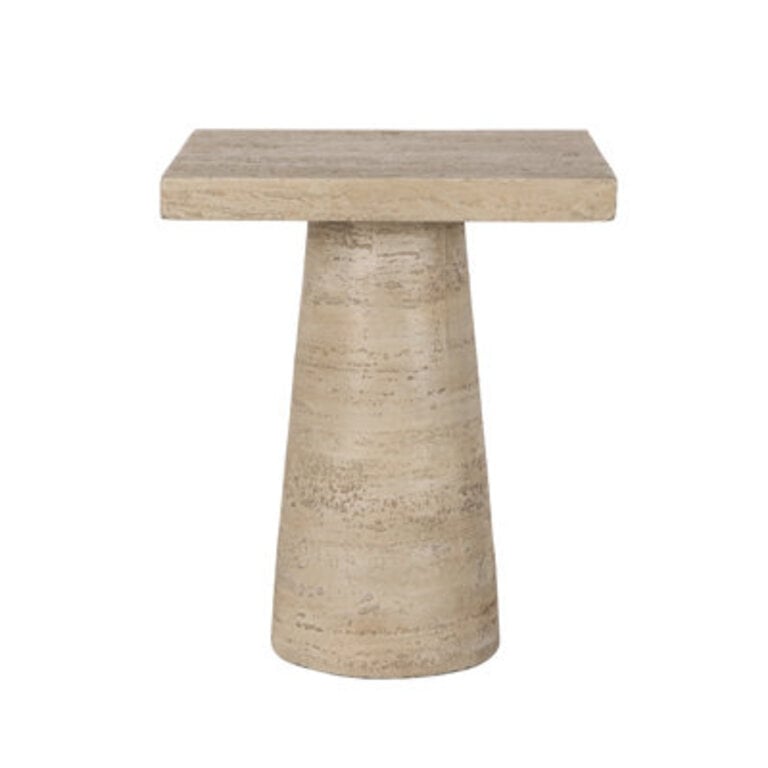 Zya Magnesium Oxide Top End Table Color: Cream
