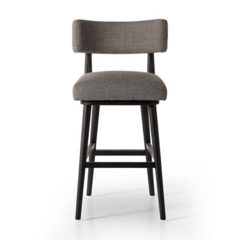 Lando Swivel Bar & Counter Stool Seat Height: Counter Stool (27" Seat Height), Color/Pattern: Black/Gray
