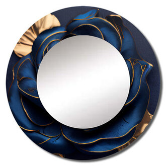 Detail Of Black And White Zebra Lines IV - Transitional Wall Mirror Round Size: 32" x 32"