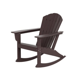 Alcide HDPE Rocking Adirondack Chair Color: Dark Brown