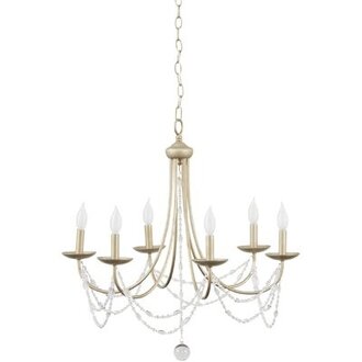 Mbagaya 6 - Light Candle Style Chandelier Finish: Golden Aura