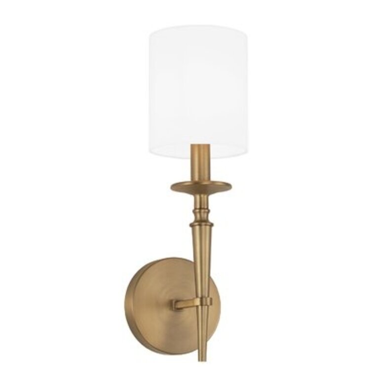 Eastbourne 1 - Light Dimmable Wallchiere Finish: Aged Brass