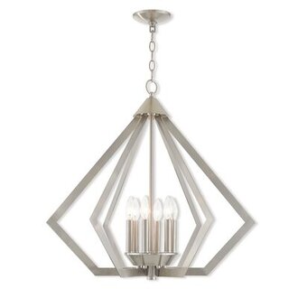 Dawnesha 6 - Light Unique / Statement Geometric Chandelier Finish: Brushed Nickel
