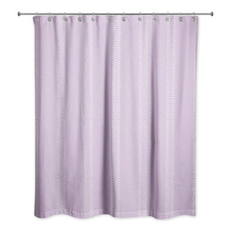 Lines Shower Curtain 1 Color: Purple