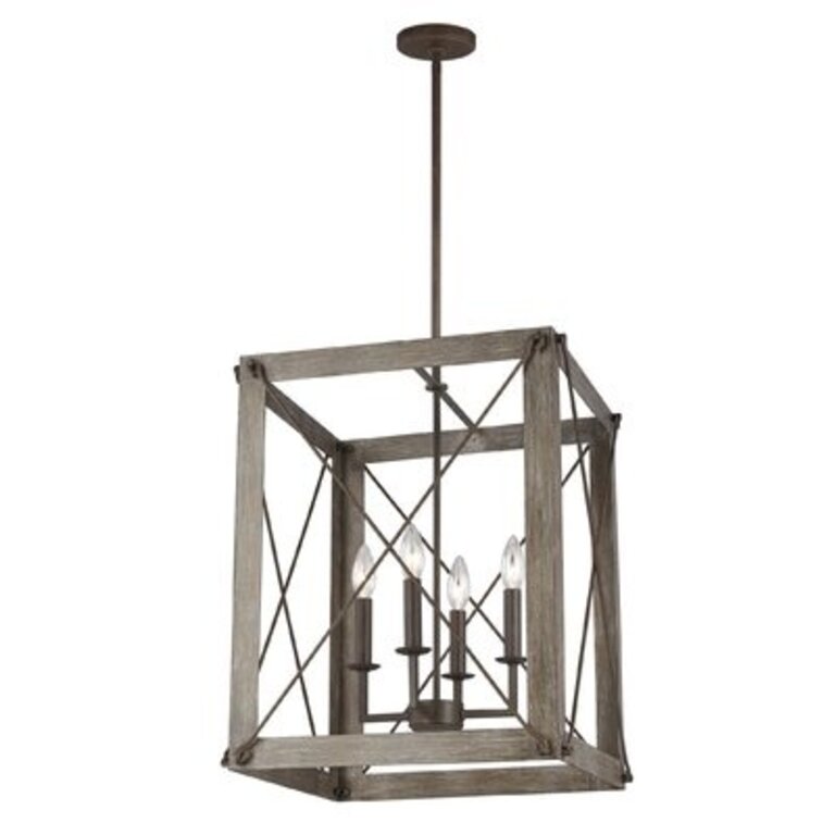 Agnes 4 - Light Lantern Square Chandelier Wattage: 60W(Bulb Not Included)
